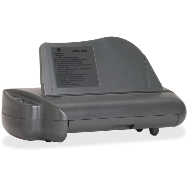 Business Source Electric Adjustable 3-Hole Punch 62901